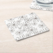 Retro Blumenhintergrund Rechteckiger Pappuntersetzer (angewinkelt)