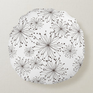 Retro Blumenhintergrund Rundes Kissen