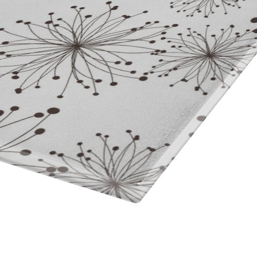 Retro Blumenhintergrund Schneidebrett (Ecke)