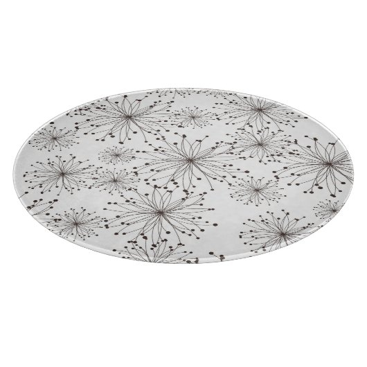 Retro Blumenhintergrund Schneidebrett (Ecke)