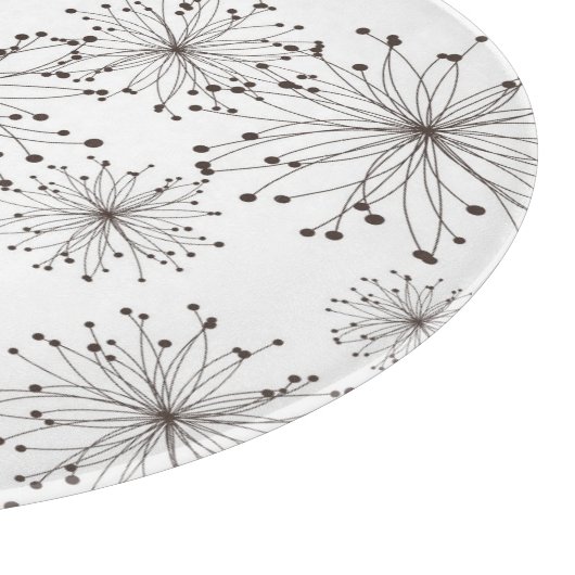 Retro Blumenhintergrund Schneidebrett (Ecke)