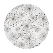 Retro Blumenhintergrund Schneidebrett (Vorderseite)