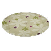 Retro Blumenhintergrund Schneidebrett (Ecke)