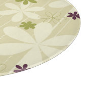 Retro Blumenhintergrund Schneidebrett (Ecke)