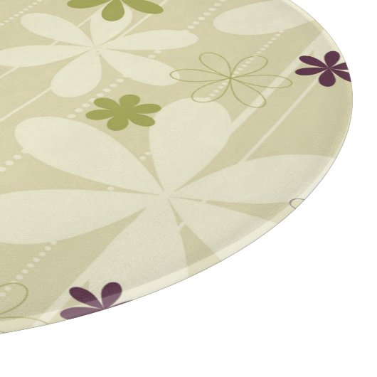 Retro Blumenhintergrund Schneidebrett (Ecke)