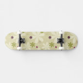 Retro Blumenhintergrund Skateboard (Horizontal)