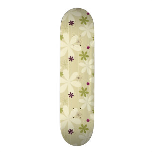 Retro Blumenhintergrund Skateboard