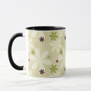 Retro Blumenhintergrund Tasse
