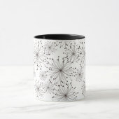 Retro Blumenhintergrund Tasse (Zentrum)