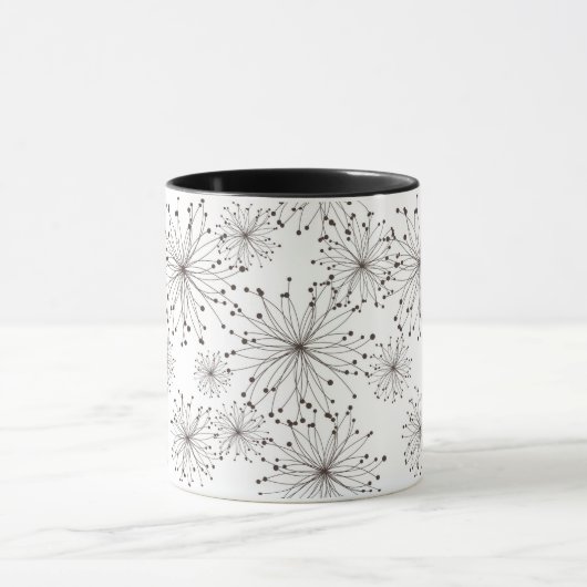 Retro Blumenhintergrund Tasse (Zentrum)