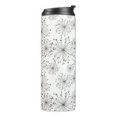 Retro Blumenhintergrund Thermosbecher (Nach links gedreht)