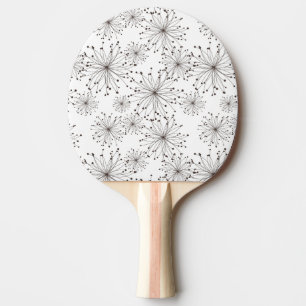 Retro Blumenhintergrund Tischtennis Schläger
