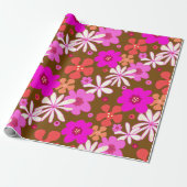 Retro-Blumenkunst  Geschenkpapier (Ungerollt)