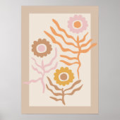 Retro-Blumenkunst II Poster (Vorne)