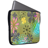 Retro Blumenlaptop-Computer Hülse Laptopschutzhülle (Vorne Rechts)