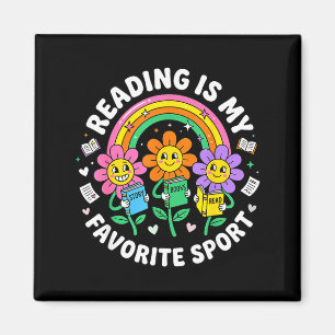 Retro-Blumenlesen ist Lieblingssport lustiges Buch Magnet