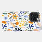 Retro-Blumenmarkt-Muster iPhone Hülle (Rückseite (Horizontal))