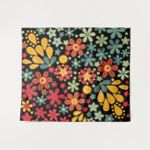 Retro. Blumenmotive 2 Wandteppich (Vorderseite (Horizontal))