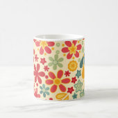 Retro. Blumenmotive Kaffeetasse (Mittel)