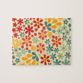 Retro. Blumenmotive Puzzle (Horizontal)