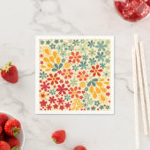 Retro. Blumenmotive Serviette (Beispiel)