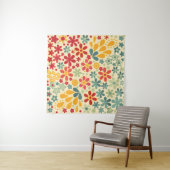 Retro. Blumenmotive Wandteppich (Beispiel (Horizontal))