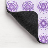 Retro Blumenmousepad, Violett Mousepad (Ecke)