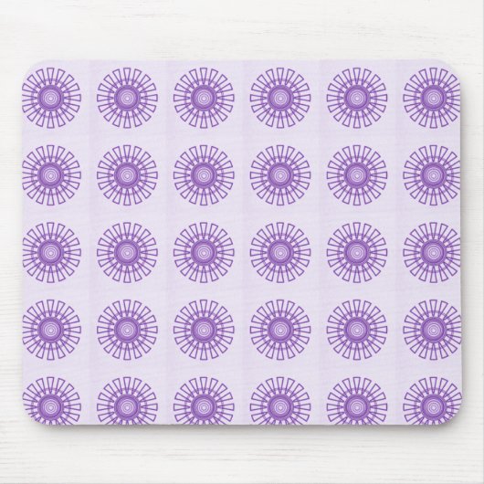 Retro Blumenmousepad, Violett Mousepad (Vorne)