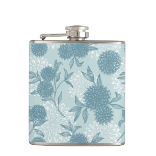 Retro Blumenmuster 2 2 Flachmann
