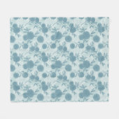 Retro Blumenmuster 2 2 Fleecedecke (Vorderseite (Horizontal))