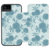 Retro Blumenmuster 2 2 Incipio iPhone Geldbeutel-Hülle (Folio Geöffnet)