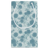 Retro Blumenmuster 2 2 Kleine Geschenktüte (Rückseite)