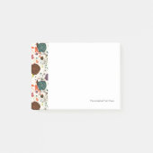 Retro Blumenmuster 2 2 Post-it Klebezettel (Vorderseite)