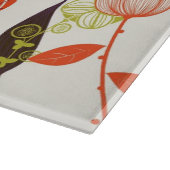 Retro Blumenmuster 2 2 Schneidebrett (Ecke)
