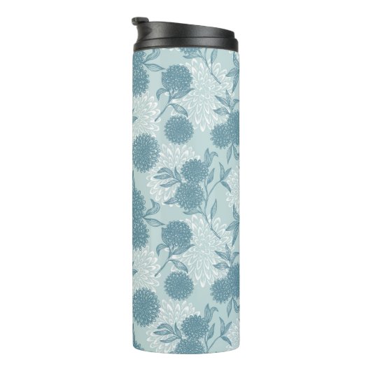 Retro Blumenmuster 2 2 Thermosbecher (Nach rechts gedreht)