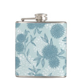 Retro Blumenmuster 2 3 Flachmann (Vorderseite)