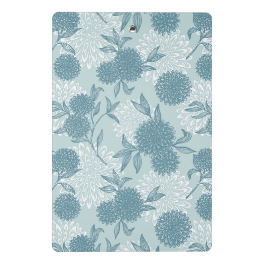 Retro Blumenmuster 2 3 Mini Klemmbrett (Rückseite)