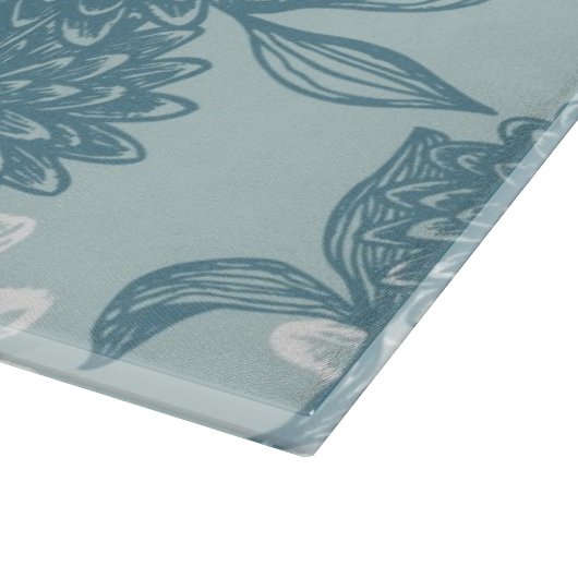 Retro Blumenmuster 2 3 Schneidebrett (Ecke)