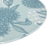 Retro Blumenmuster 2 3 Schneidebrett (Ecke)