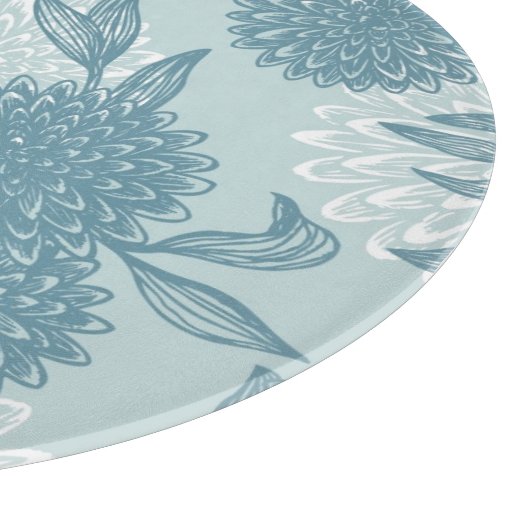 Retro Blumenmuster 2 3 Schneidebrett (Ecke)