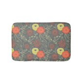 Retro Blumenmuster 2 Badematte (Vorderseite)