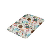 Retro Blumenmuster 2 Badematte (Schrägansicht)