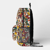 Retro-Blumenmuster 2 Bedruckter Rucksack (Rechts)