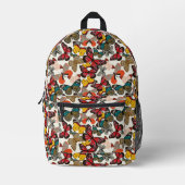 Retro-Blumenmuster 2 Bedruckter Rucksack (Vorderseite)