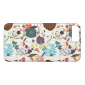 Retro Blumenmuster 2 Case-Mate iPhone Hülle (Rückseite (Horizontal))