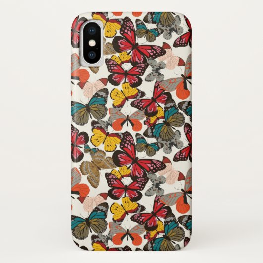 Retro Blumenmuster 2 Case-Mate iPhone Hülle (Rückseite)