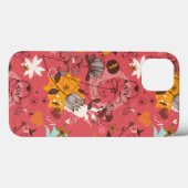 Retro-Blumenmuster 2 Case-Mate iPhone Hülle (Rückseite (Horizontal))
