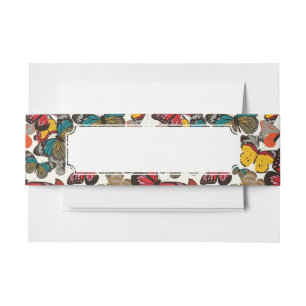 Retro Blumenmuster 2 Einladungsbanderole