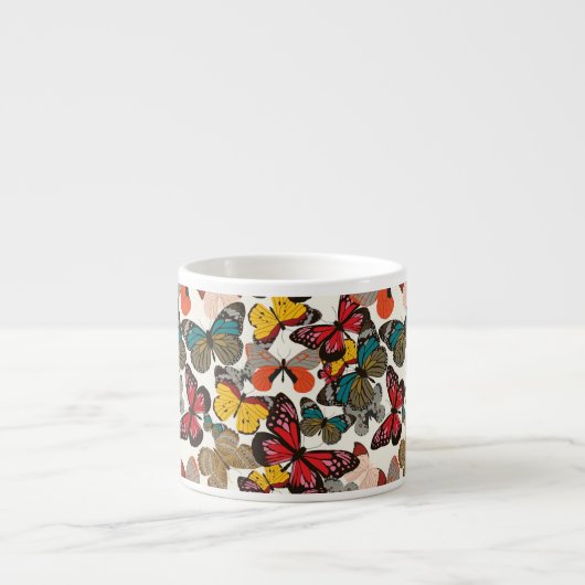 Retro Blumenmuster 2 Espressotasse (Vorderseite)