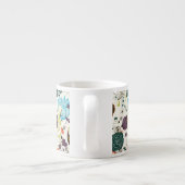 Retro Blumenmuster 2 Espressotasse (Rückseite)